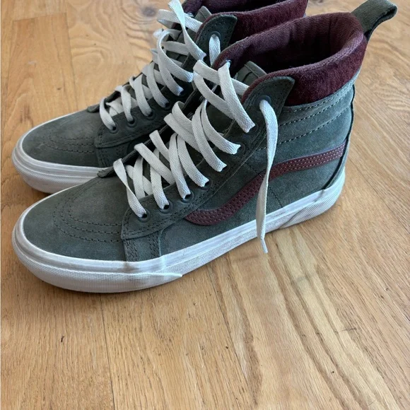 Vans High-Top Sneakers - Olive and Maroon - Picture 4 of 4